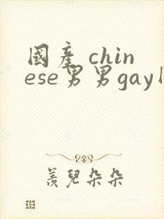 国产 chinese男男gay网站