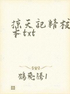 掠天记精校版全本txt