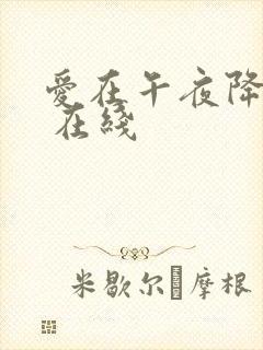 爱在午夜降临前 在线