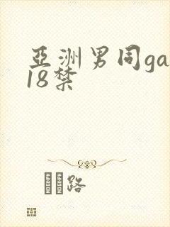 亚洲男同gay18禁