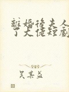 离婚后夫人她成了大佬短剧高清完整
