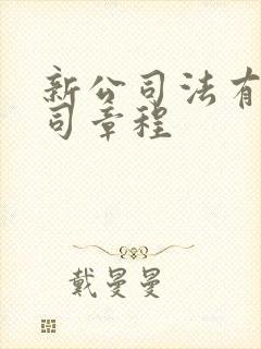 新公司法有限公司章程