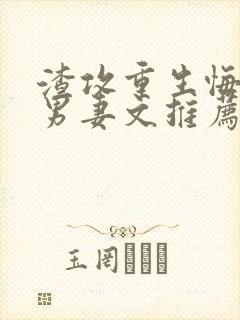 渣攻重生悔过宠男妻文推荐