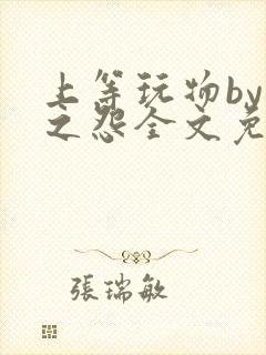 上等玩物by长之怨全文免费阅读笔趣阁封面