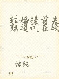 离婚后前夫总是想追我在线阅读全文免费封面