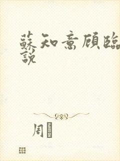 苏知意顾临川小说封面