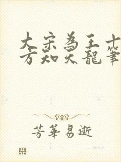 大宋为王十三年方知天龙笔趣阁封面