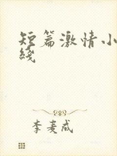 短篇激情小说在线封面