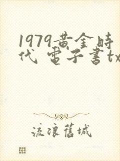 1979黄金时代 电子书txt下载完整版