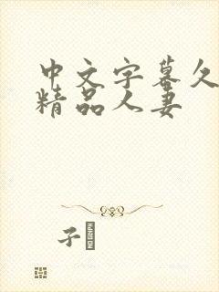中文字幕久久久精品人妻封面