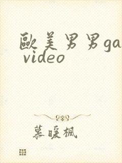 欧美男男gay video