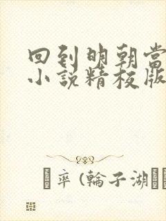 回到明朝当王爷小说精校版全集txt封面