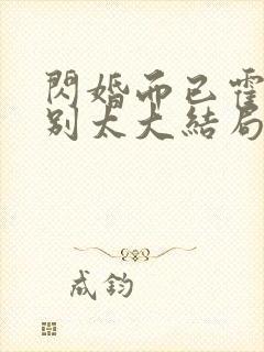 闪婚而已霍先生别太大结局