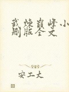 武炼巅峰小说未删版全文