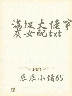 满级大佬穿成炮灰女配txt