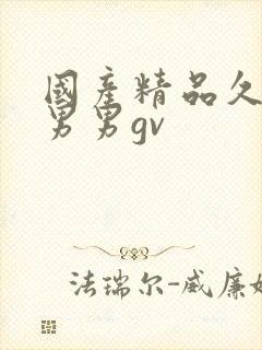 国产精品久久久男男gv