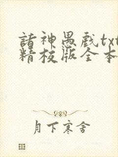 诸神愚戏txt精校版全本txt封面