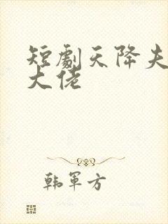 短剧天降夫人是大佬