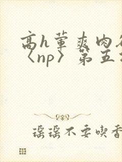 高h荤爽肉欲文〈np〉第五次封面