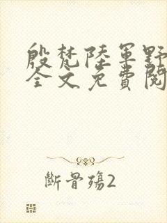 殷梵陆军野小说全文免费阅读