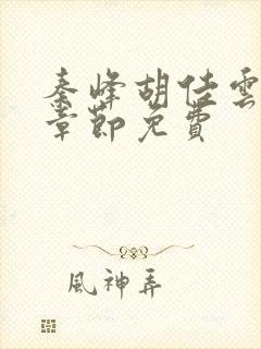 秦峰胡佳云最新章节免费封面
