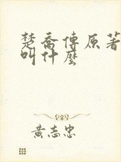 楚乔传原著小说叫什么