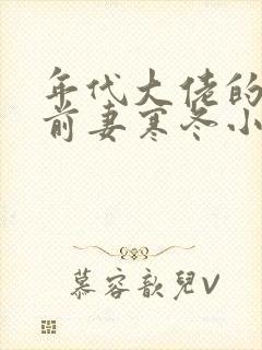 年代大佬的漂亮前妻寒冬小说封面