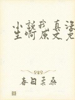 小说我真没想重生啊原文免费阅读
