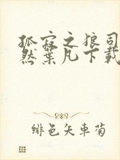 孤寂之狼司空嫣然叶凡下载
