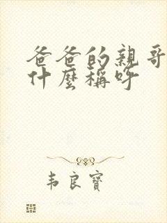 爸爸的亲哥哥叫什么称呼