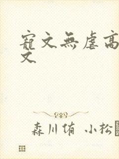 宠文无虐高甜宠文