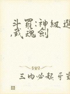 斗罗:神级选择,武魂剑