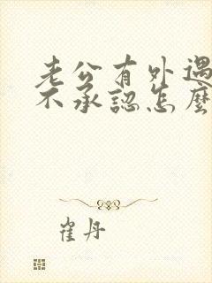 老公有外遇问他不承认怎么办封面