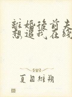 离婚后前夫总是想追我在线阅读全文免费封面