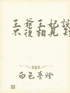 王爷王妃说此生不复相见 短剧