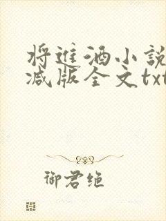 将进酒小说无删减版全文txt