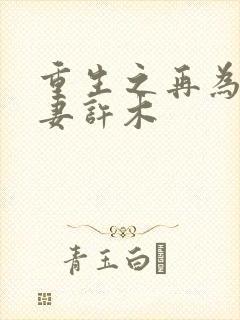 重生之再为将军妻许木