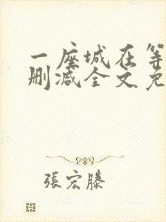 一座城在等你无删减全文免费阅读封面