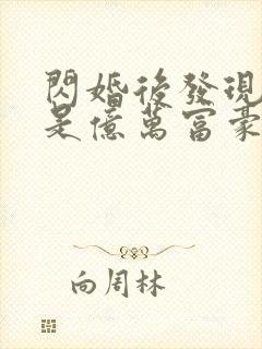 闪婚后发现老公是亿万富豪小说阅读全部