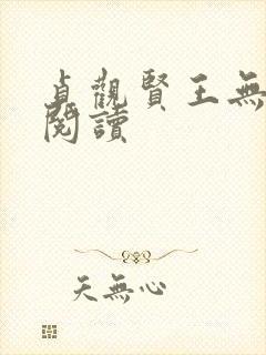 贞观贤王无弹窗阅读