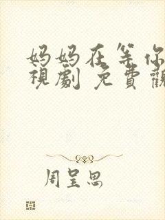 妈妈在等你 电视剧 免费观看