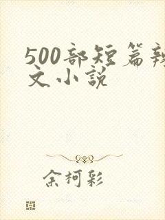 500部短篇辣文小说