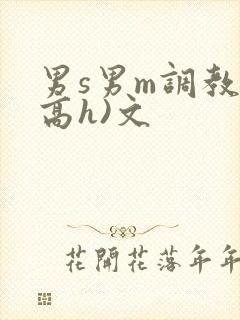 男s男m调教(高h)文