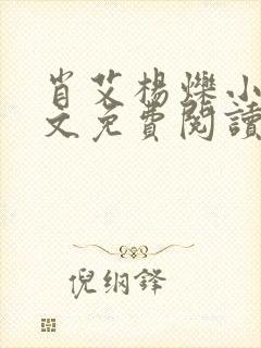 肖艾杨烁小说全文免费阅读笔趣阁