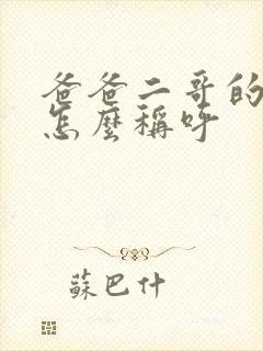 爸爸二哥的老婆怎么称呼