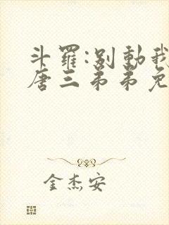 斗罗:别动我的唐三弟弟免费阅读封面