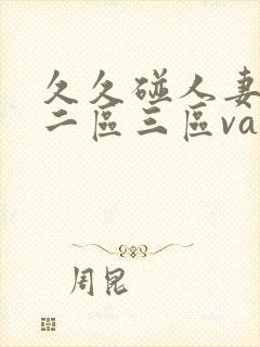 久久碰人妻一区二区三区va