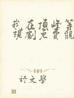 我在顶峰等你电视剧免费观看