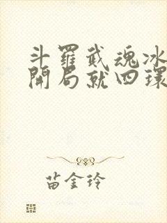 斗罗武魂冰龙王开局就四环封面