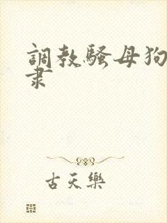 调教骚母狗贱奴隶